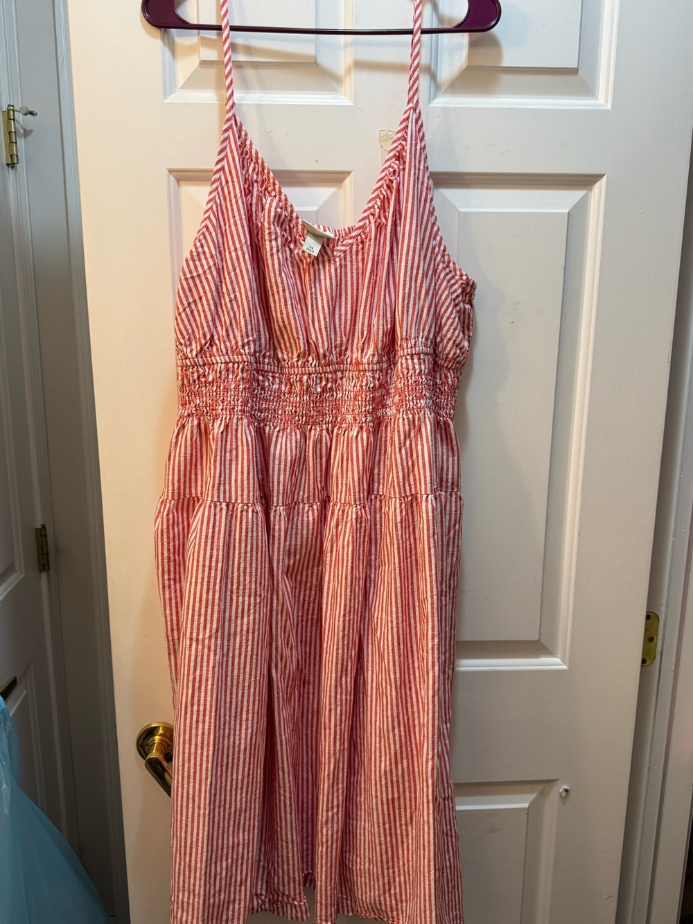Ava & Viv Red and White Striped dress